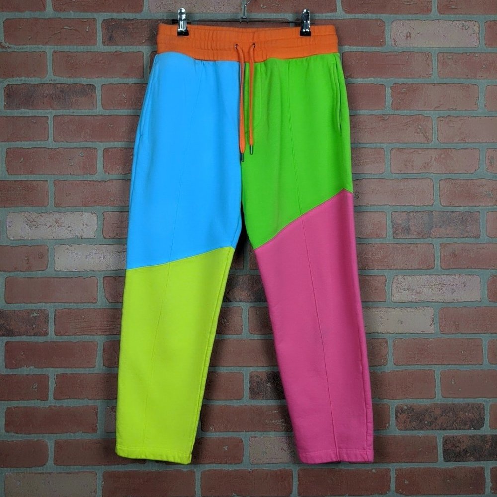 Ports V Bright Color Block Sweatpants